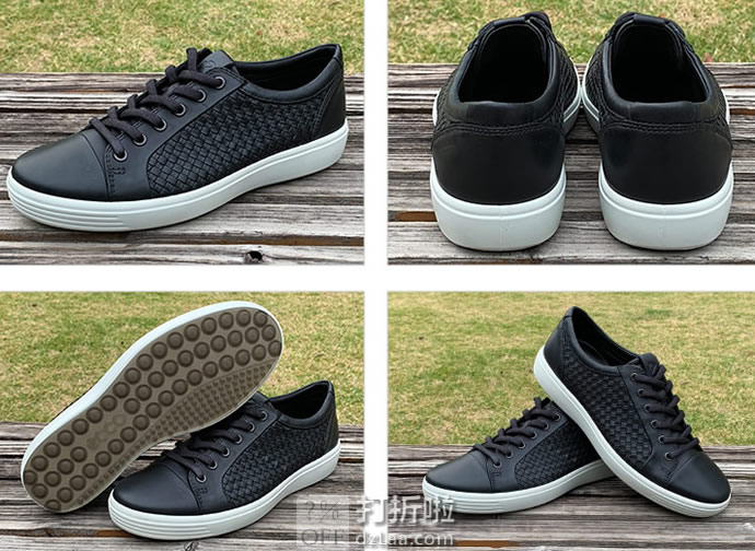 ECCO 爱步 SOFT 7 柔酷7号 编织款 男式板鞋 休闲鞋 44码3.2折.23 海淘转运到手约￥477