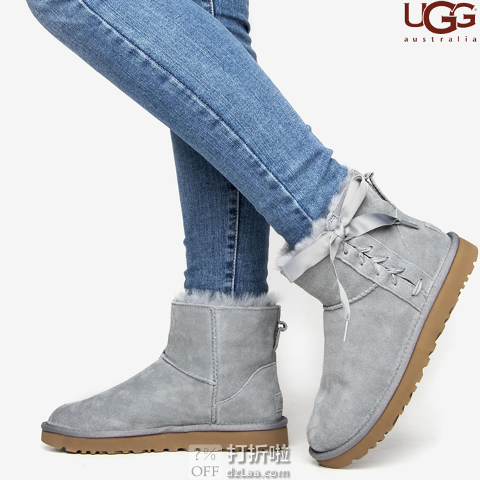 UGG Classic Lace Mini 系带女式时尚雪地靴 1103756 36码3折.71 海淘转运到手约￥465