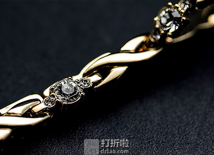 金盒特价 Anne Klein 安妮克莱恩 AK 施华洛世奇水晶 女式手表手链套装 AK/1868GBST 3.3折.99 海淘转运关税补贴到手约￥477