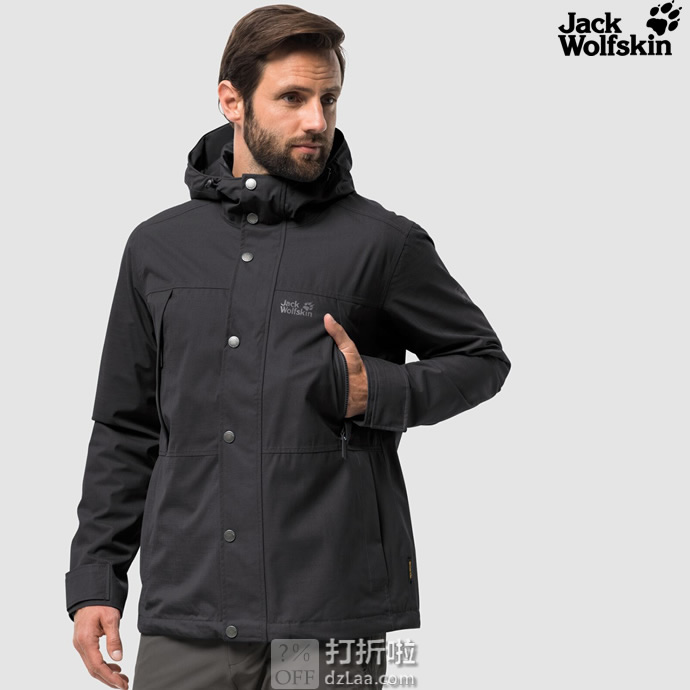 Jack Wolfskin 狼爪 Bridgewater 户外防水防风透气 男式硬壳夹克 S码2.7折.63 海淘转运到手约¥442