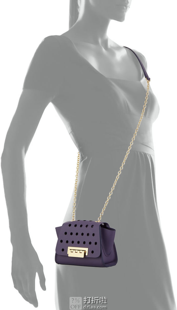 ZAC Zac Posen扎克·珀森 Eartha Mini 镂空花朵装饰迷你蝙蝠包 2.9折.18 海淘转运到手约￥617