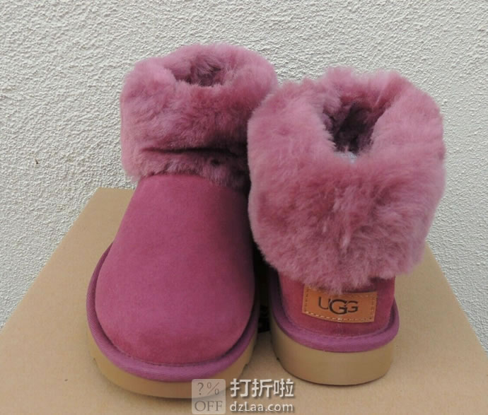 UGG Classic Mini Fluff 经典迷你毛茸款 雪地靴 时尚短靴 1106757 4.5折 两色可选 海淘转运到手约￥566