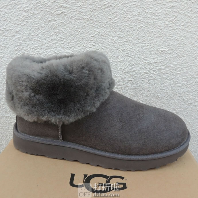 UGG Classic Mini Fluff 经典迷你毛茸款 雪地靴 时尚短靴 1106757 4.5折 两色可选 海淘转运到手约￥566