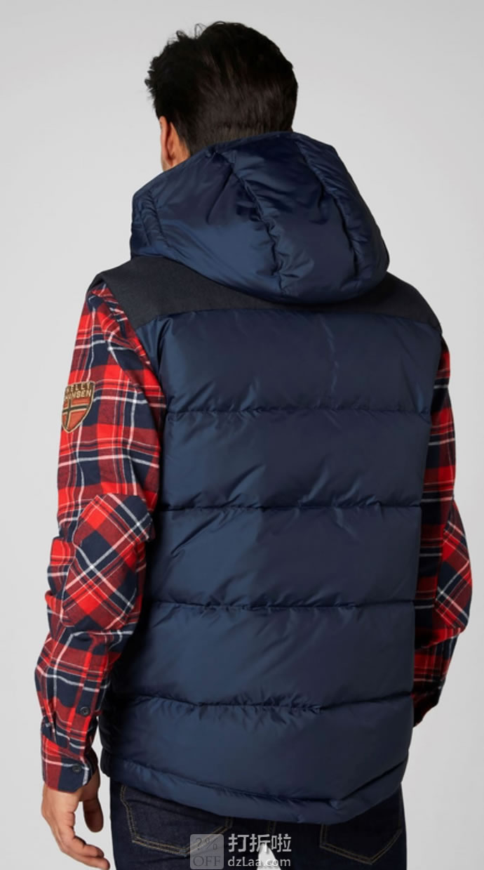 Helly Hansen 哈里汉森 Norse 户外防水防风保暖 男式连帽羽绒马甲 S码2折.64 海淘转运到手约¥280
