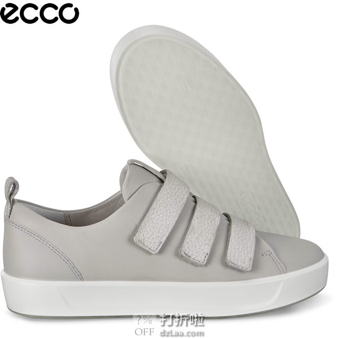 断码 ECCO 爱步 Soft 8 柔酷8号 魔术贴 女式平底休闲鞋 3.3折.93 海淘转运到手约￥510 41码更便宜