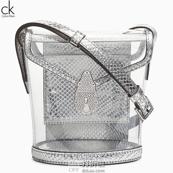 Calvin Klein 卡尔文克莱因 Statement系列 CK 女式迷你透明水桶包 2.1折.16 海淘转运到手约￥318