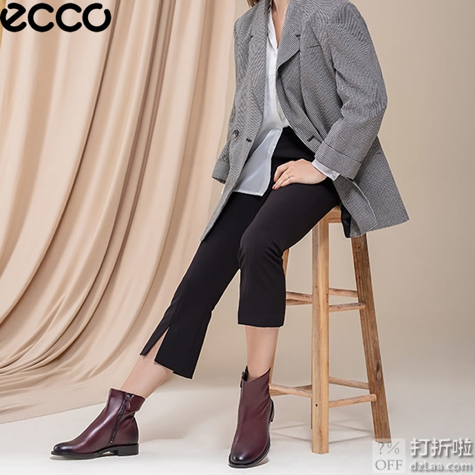 ECCO 爱步 Sartorelle 25 女式短靴 4折$87.93 海淘转运到手约￥704 两色可选 国内￥1799