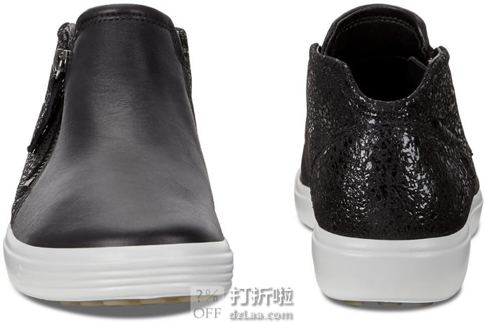 码全 ECCO 爱步 SOFT 7 柔酷7号 侧拉链 女式休闲鞋 4折.93 淘转运到手约¥564
