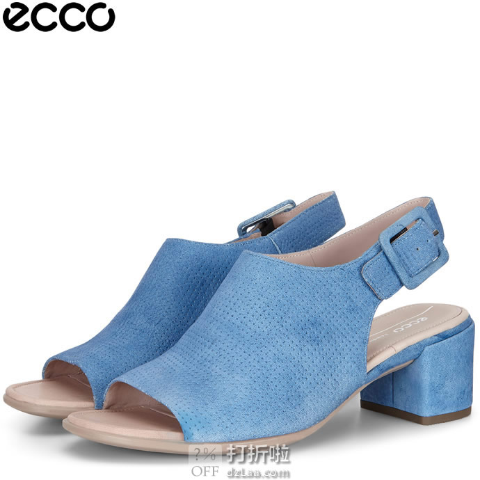 ECCO 爱步 Shape 35 型塑35系列 女式粗跟凉鞋 38码2.4折.5 海淘转运到手约¥356