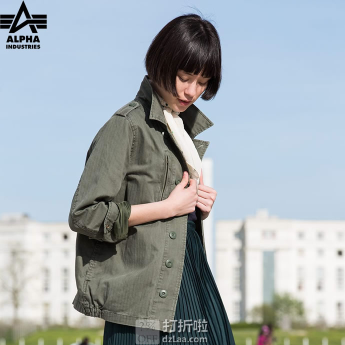 Alpha Industries 阿尔法军工 F-2 French 女式战地夹克外套 L码2.2折.18 海淘转运到手约￥310