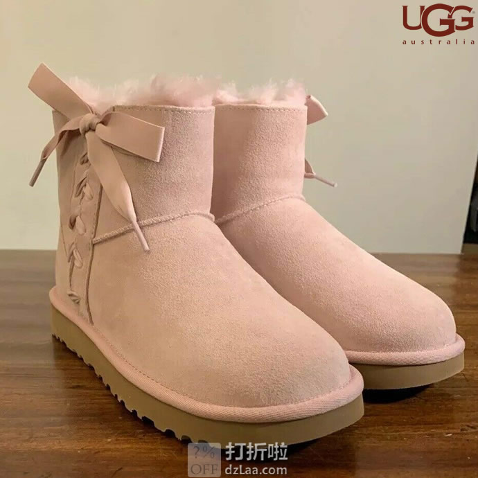 UGG Classic Lace Mini 系带女式时尚雪地靴 37码3.7折.75 海淘转运到手约¥559