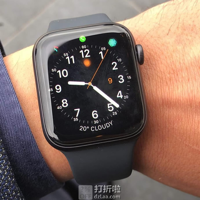 苹果 Apple Watch Series 5智能手表（GPS+蜂窝数据版）44毫米 铝金属表壳 9.3折9.99 海淘转运关税补贴到手约￥3628 京东￥4698