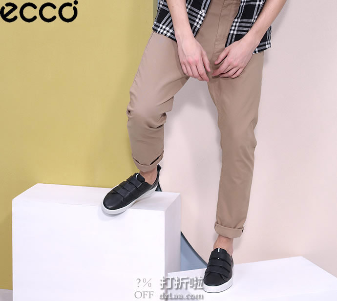 ECCO 爱步 SOFT 8 柔酷8号 三魔术贴 男式低帮板鞋 44码5.2折.41 海淘转运到手约¥717