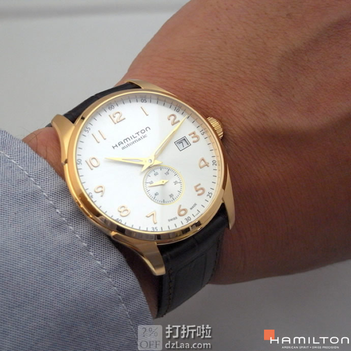 Hamilton 汉米尔顿 Jazzmaster 爵士大师系列 小秒针 男式机械表 H42575513 优惠码折后2.55 海淘转运关税补贴到手约￥3738 国内￥6652