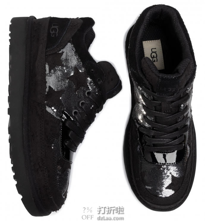 UGG HIGHLAND 女式时尚亮片运动鞋 1109631 4.3折.75 海淘转运到手约￥393