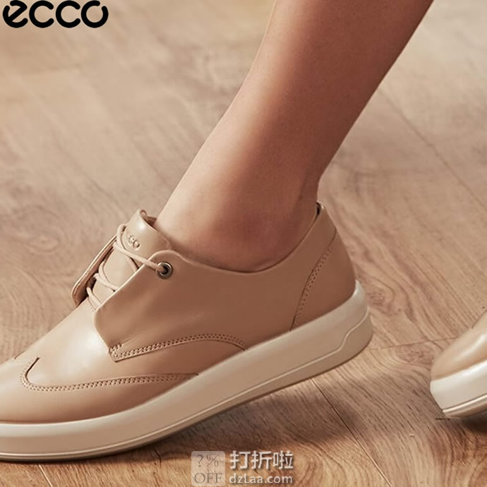 ECCO 爱步 Soft 9 柔酷9号 布洛克风格 女式休闲鞋 39码2折.4 海淘转运到手约￥341