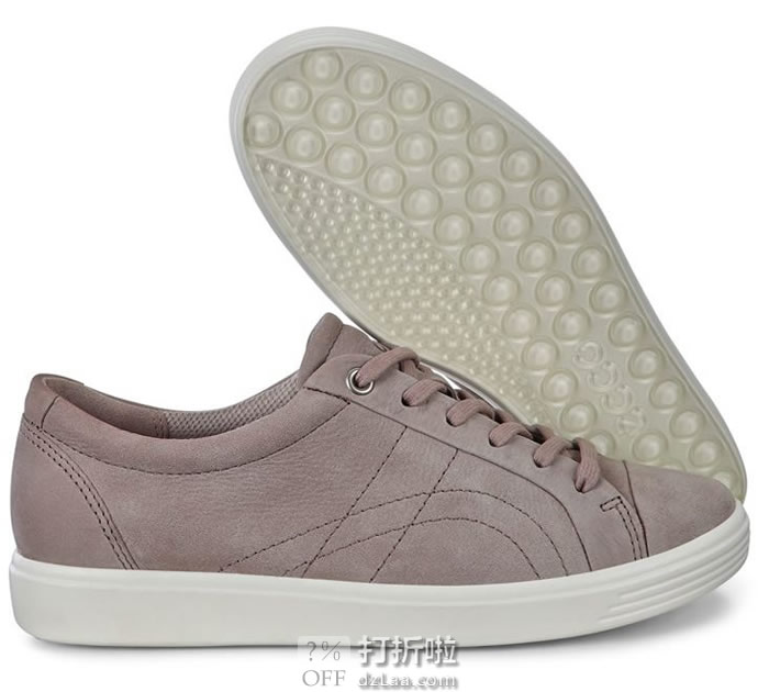 ECCO 爱步 SOFT 7 柔酷7号 缝线装饰 女式休闲鞋 板鞋 36码2.8折.36 海淘转运到手约¥305