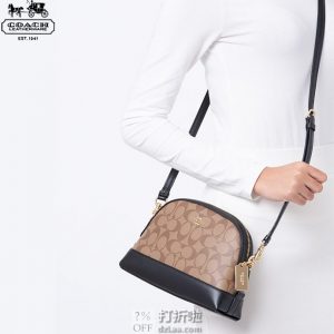 COACH 蔻驰 Signature Mini Dome  经典圆顶挎包 3.6折$107.99 海淘转运到手约￥795