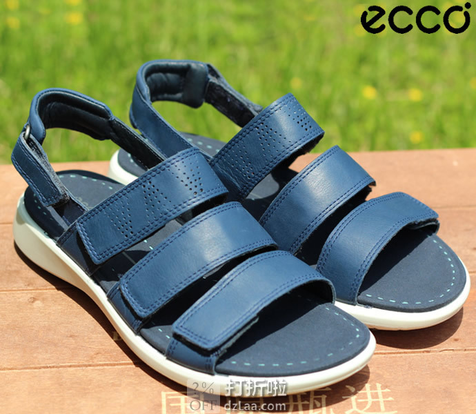 ECCO 爱步 Soft 5 柔酷5号 女式平底凉鞋 35码4.2折$50.45 海淘转运到手约￥404 国内￥979