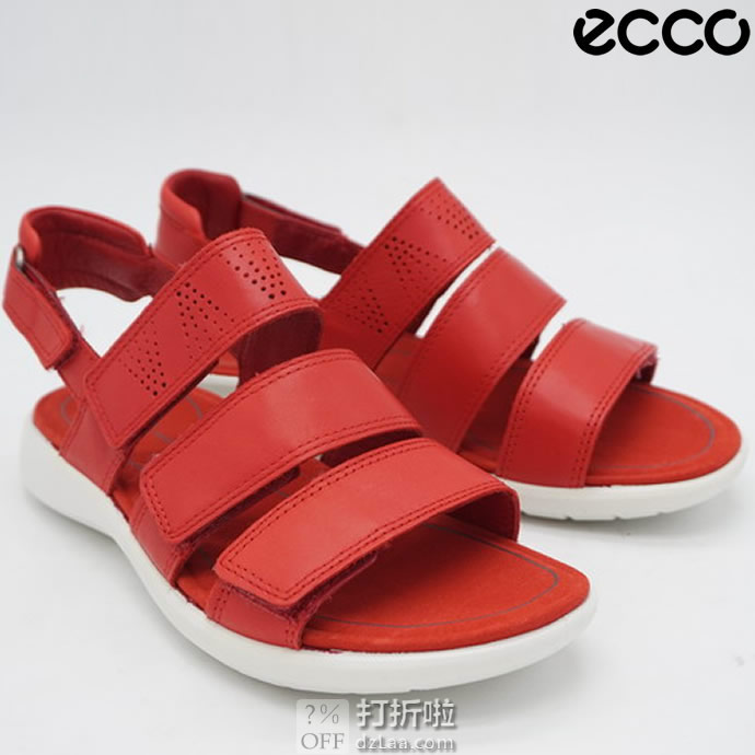 ECCO 爱步 Soft 5 柔酷5号 女式平底凉鞋 37码3.3折.18 海淘转运到手约¥335