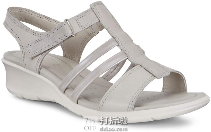 断码2.1折 ECCO 爱步 Felicia 菲莉系列 女式坡跟凉鞋 .62 海淘转运到手约￥240