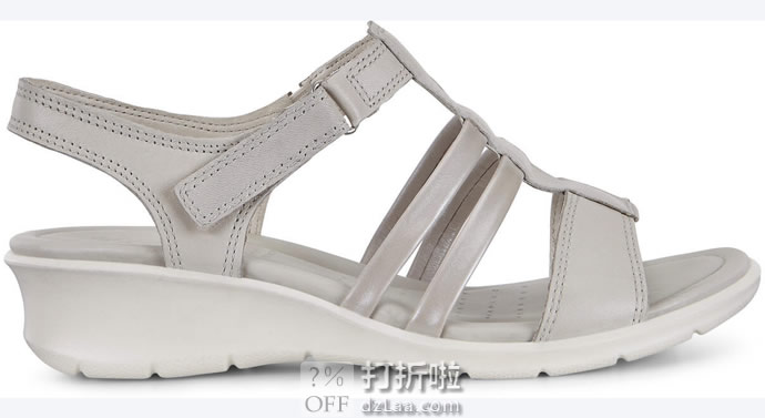 断码2.1折 ECCO 爱步 Felicia 菲莉系列 女式坡跟凉鞋 .62 海淘转运到手约￥240