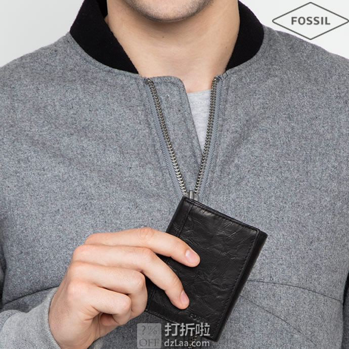 Fossil Fossil 化石 Neel  男式三折钱包 4折.2 两色可选 海淘转运到手约￥144