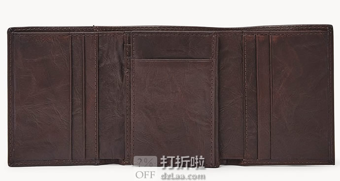 Fossil Fossil 化石 Neel  男式三折钱包 4折.2 两色可选 海淘转运到手约￥144