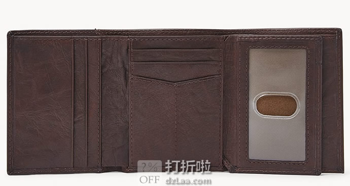 Fossil Fossil 化石 Neel  男式三折钱包 4折.2 两色可选 海淘转运到手约￥144