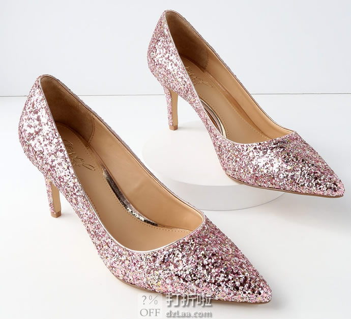 Badgley Mischka 巴吉利·米诗卡 Lyla 亮片 女式高跟鞋 单鞋 36.5码5.9折.54 海淘转运到手约¥461