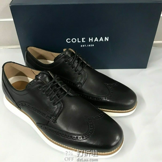 断码 Cole Haan 可汗 Original Grand Shortwing 布洛克风格 男式牛津鞋 正装鞋 3折 海淘转运到手约￥408