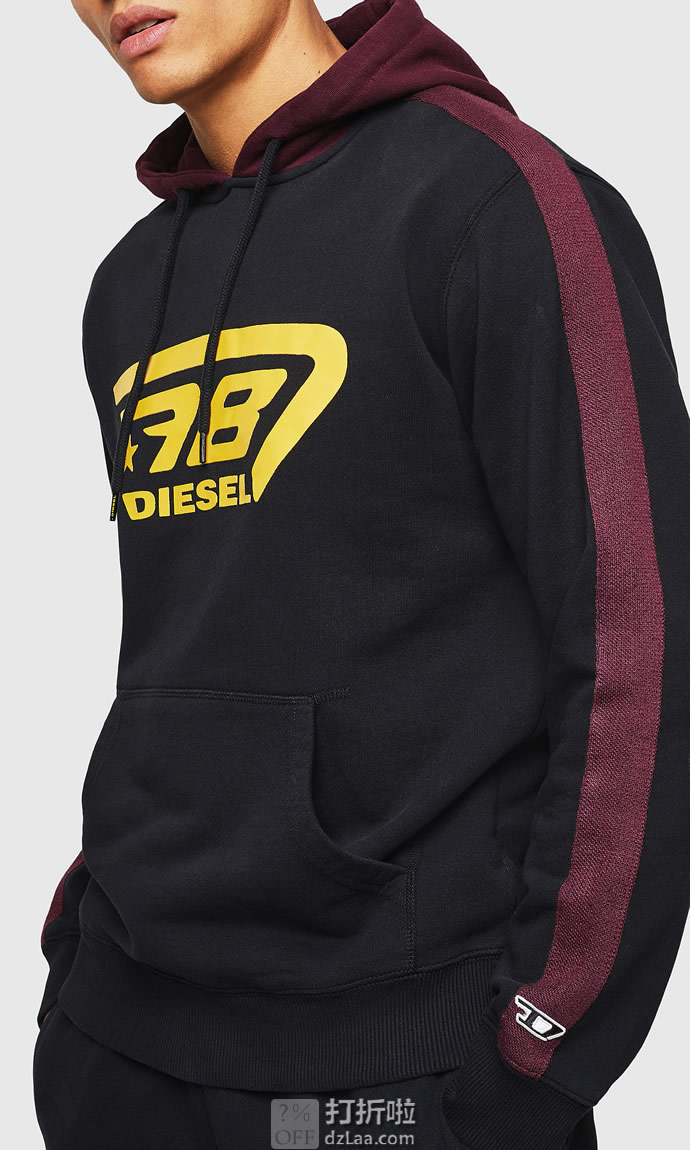 Diesel 迪赛 Brandon 男式连帽卫衣 L码2.2折.27 海淘转运到手约￥274