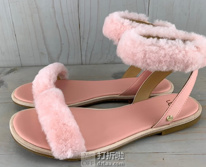 UGG Fluff Springs 女式羊毛凉鞋 1101438 37码3.7折.91 海淘转运到手约¥321 天猫¥899