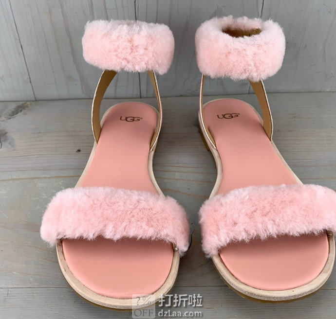 UGG Fluff Springs 女式羊毛凉鞋 1101438 37码3.7折.91 海淘转运到手约¥321 天猫¥899