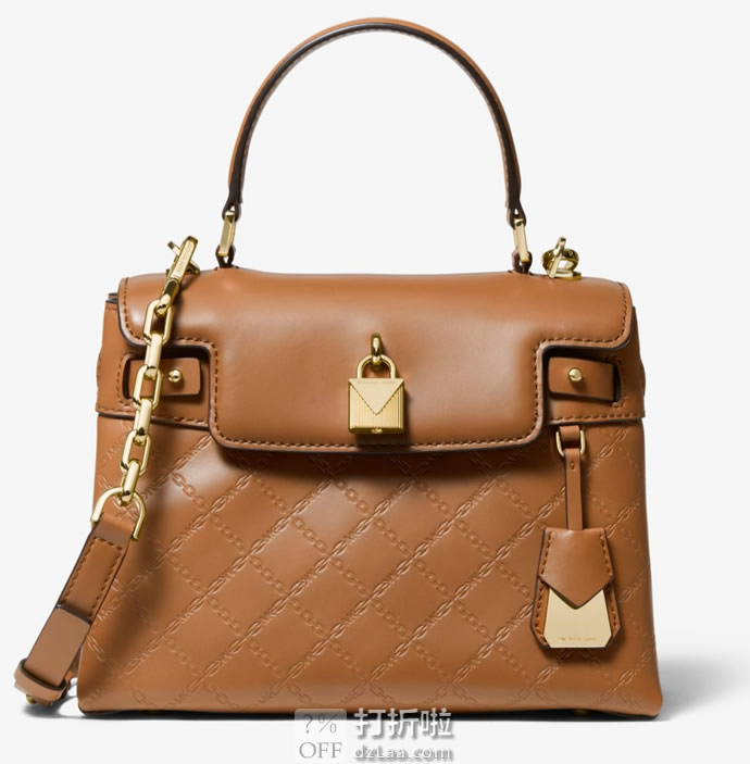 MICHAEL KOR 迈克科尔斯 Gramercy 中号 女式锁头手提包 30S9GG7S2Y 5折4.01 海淘转运到手约¥1230