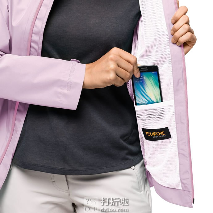 Jack Wolfskin 狼爪 Scenic Trail 户外防水防风透气 女式冲锋衣 L码1.4折.14 海淘转运到手约￥200