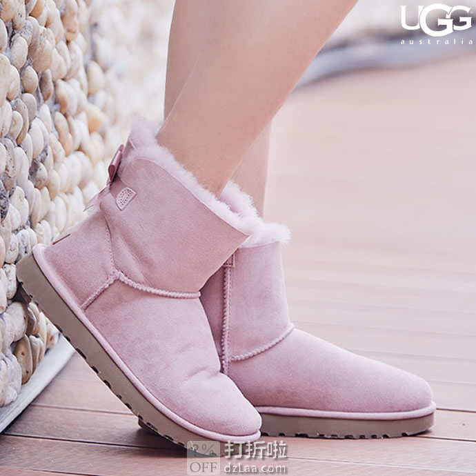 码全 UGG Mini Bailey Bow II 防泼水防污 经典迷你贝莉蝴蝶结2.0 女式雪地靴 5.3折.97 海淘转运到手约￥686 国内￥1479