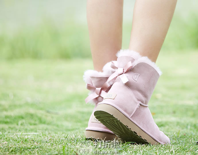 码全 UGG Mini Bailey Bow II 防泼水防污 经典迷你贝莉蝴蝶结2.0 女式雪地靴 5.3折.97 海淘转运到手约￥686 国内￥1479