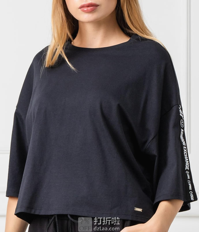 A|X Armani Exchange 阿玛尼 女式五分袖上衣 L码2.7折.67 海淘转运到手约¥185