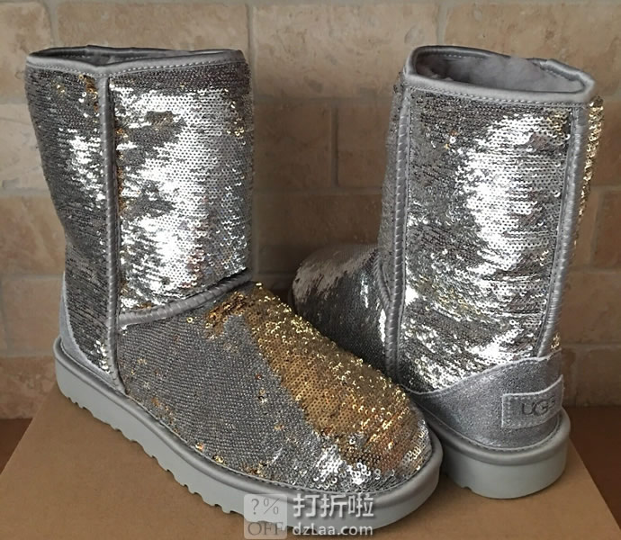 UGG Cosmos Sequin 经典 双色亮片 女式雪地靴 36码3.3折.79 海淘转运到手约￥529