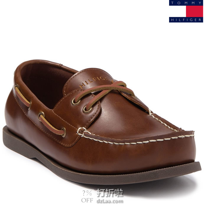 Tommy Hilfiger 汤美费格 Brazen3 人造革 男式船鞋 8码3折.95 海淘转运到手约￥238