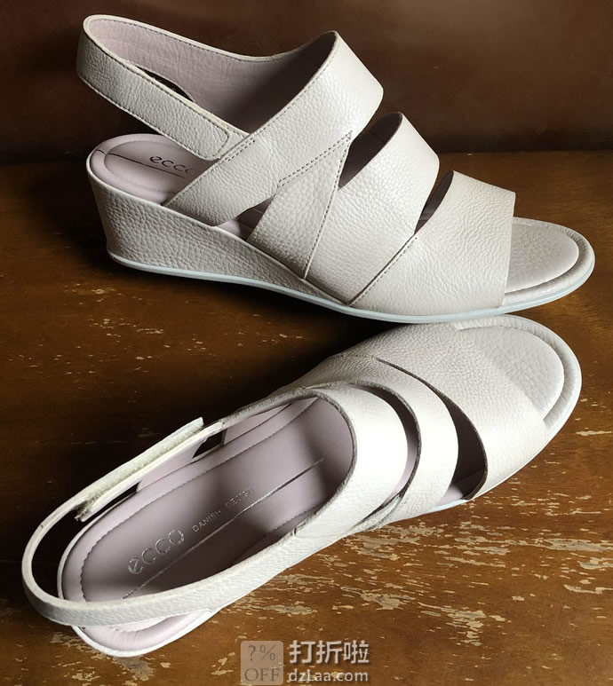 ECCO 爱步 Shape 35 型塑35 女式坡跟凉鞋 3.5折.99 两色可选 海淘转运到手约￥459