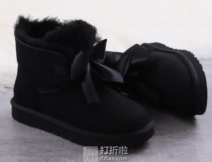 UGG Gita Bow Mini 吉塔 经典新奇系列 蝴蝶结迷你短靴 女式雪地靴 1098360 36码4.5折.48海淘转运到手约¥663