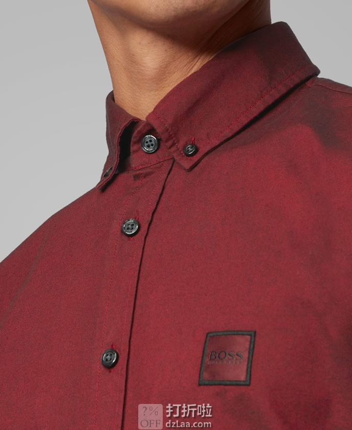 Hugo Boss 雨果博斯 Mabsoot 牛津纺 修身款 男式衬衫 M码3.5折.33 海淘转运到手约¥342