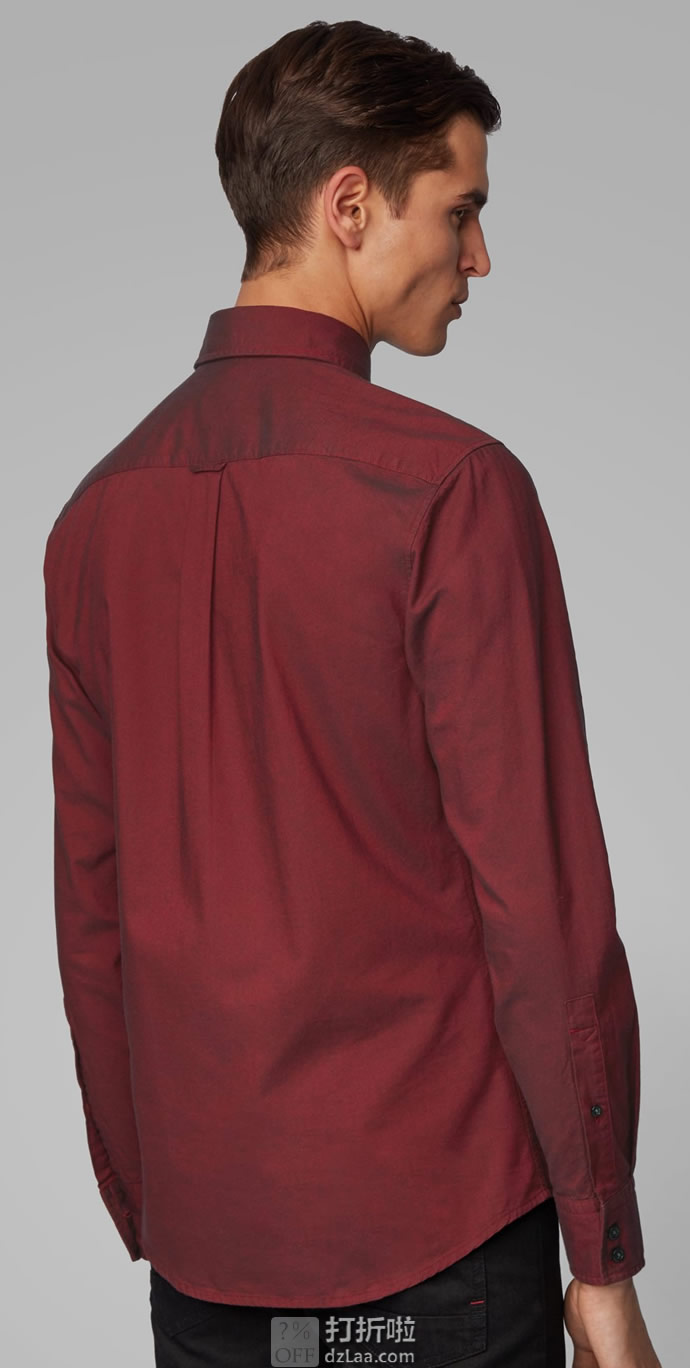 Hugo Boss 雨果博斯 Mabsoot 牛津纺 修身款 男式衬衫 M码3.5折.33 海淘转运到手约¥342