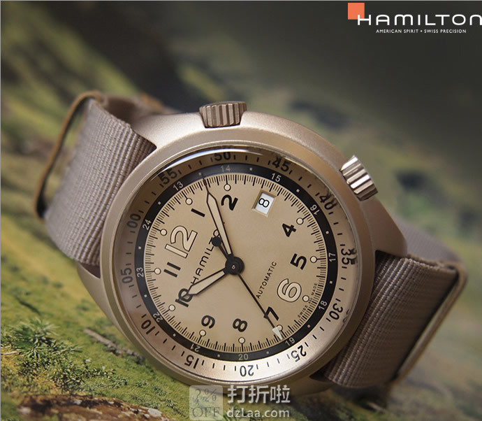 Hamilton 汉密尔顿 卡其航空系列 H80435895 自动机械男表 优惠码折后9.1史低 海淘转运关税补贴到手约￥2719