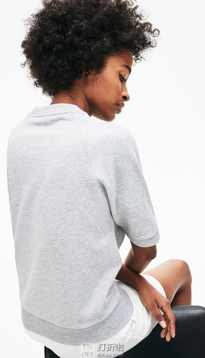 LACOSTE 法国鳄鱼 时尚休闲印花 女式短袖圆领卫衣 0码2.4折.63 海淘转运到手约¥311 天猫¥774