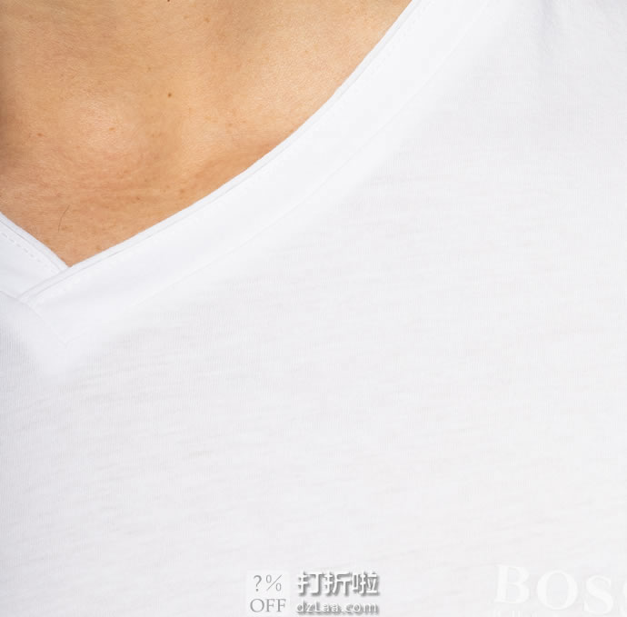 Hugo Boss 雨果博斯 基础款 男式V领短袖T恤 S码4.3折.12 海淘转运到手约￥221