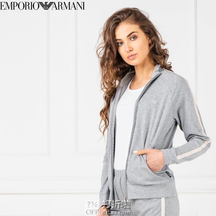 Emporio Armani 阿玛尼 弹力棉 女式运动休闲夹克 S码2.7折.35 海淘转运到手约￥274