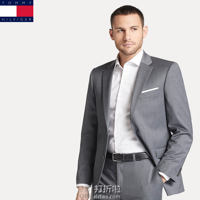 Tommy Hilfiger 汤米希尔费格 羊毛呢 男式西服 36码1.2折.9 海淘转运到手约¥323
